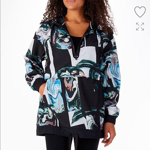 Nike Marble Pullover Windbreaker Jacket 